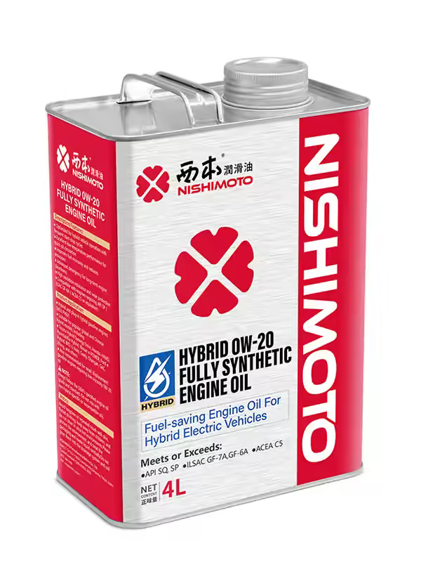 NISHIMOTO Hybrid 0W-20 Fully Synthetic Engine Oil 4L front pack